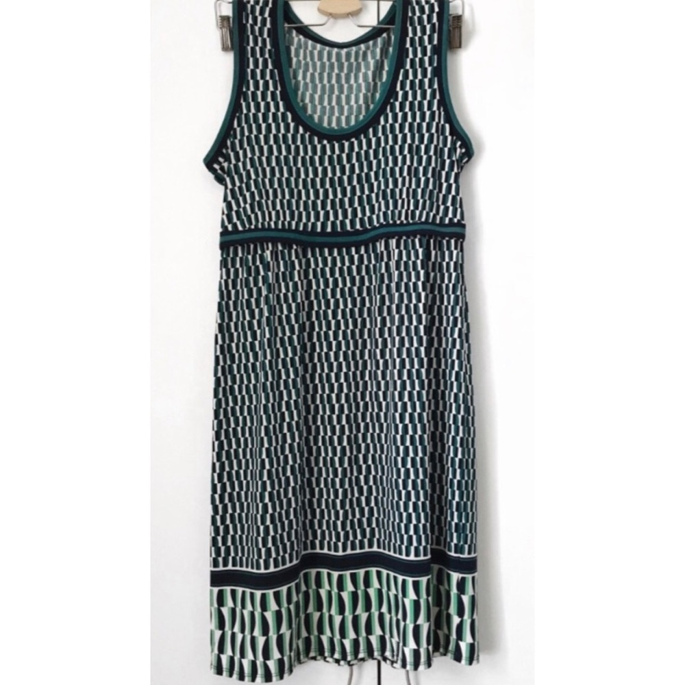 Max Studio Geometric Print Sleeveless Sun Dress